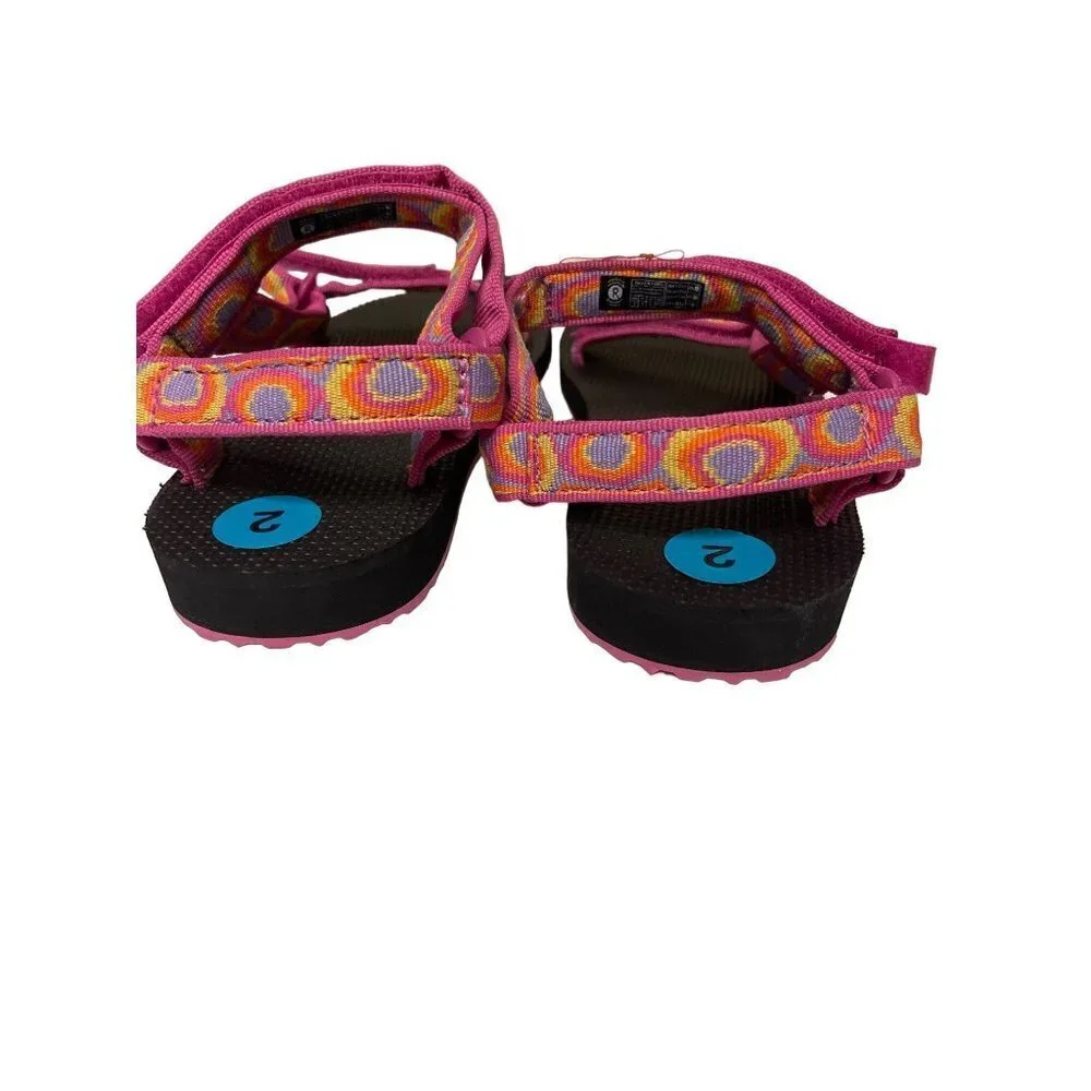 NEW! Teva Original Universal Pink Sandals Aztec Adjustable Shoes Girl's Size 5